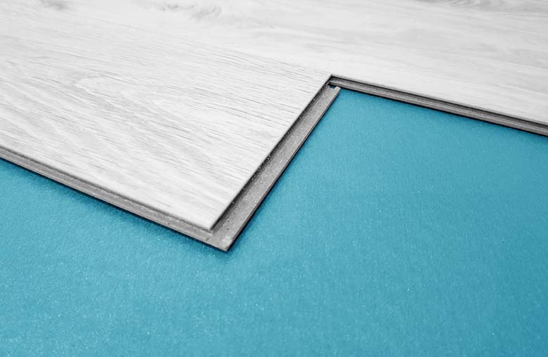 Installing Laminate Floor with underlays. Laying floor panels.