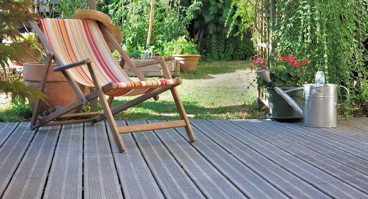 finished decking after installation